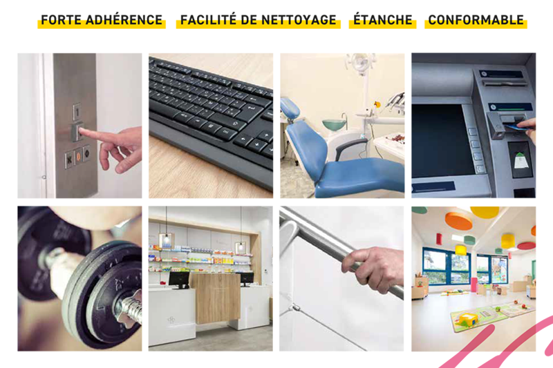Film antimicrobien transports-commun